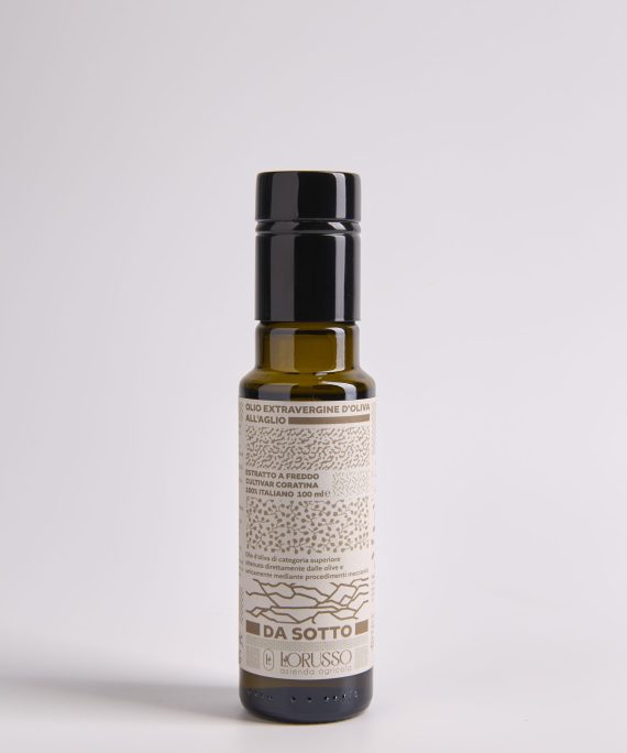 OLIO EXTRA VERGINE DI OLIVA AROMATIZZATO ALL’ AGLIO - 100 mL